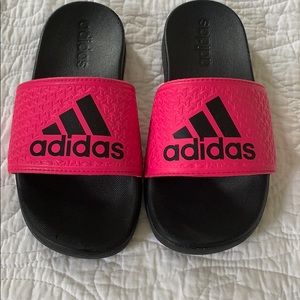 Girls adidas slides!!!